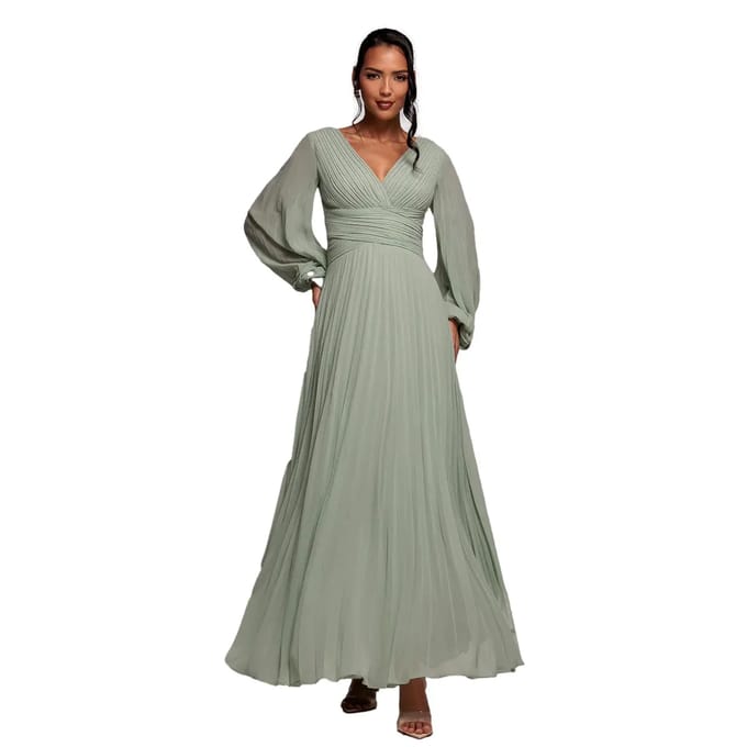 Ballonmouwen Chiffon Jurk Dames Goddiva