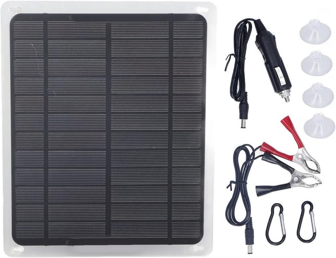 Draagbaar 20W 12V Zonnepaneel voor Acculaden met USB-Uitgang, Waterdicht