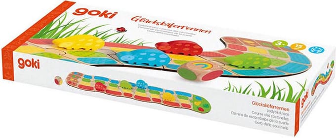 GOKI Dobbelspel - Liebeheersbeestjesrace - Hout - 3 Jaar