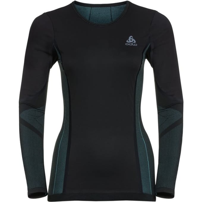 ODLO Performance - Fietsshirt - Lange mouw - Windshield - Dames - Maat L - Zwart/Blauw