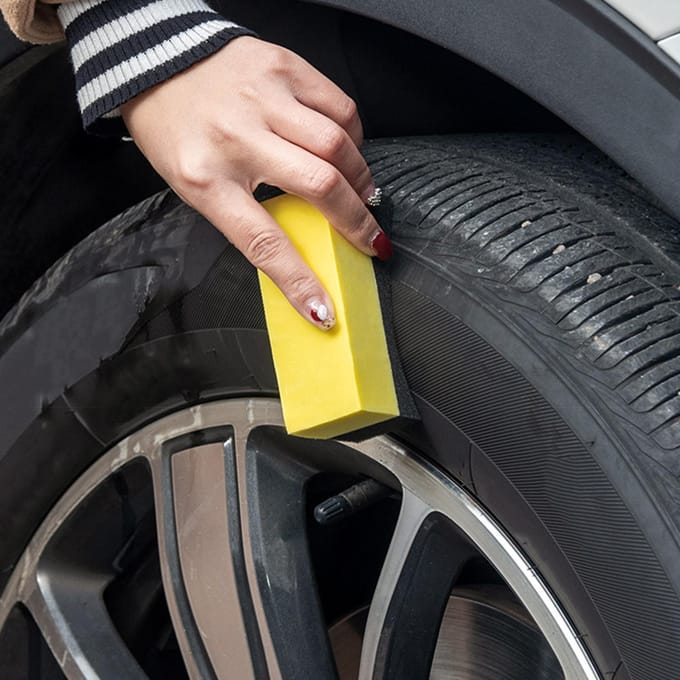 Banden Dressing Applicator Pad Banden Glans Polijst Spons Pad Auto Detailer Schuim Spons Tool black