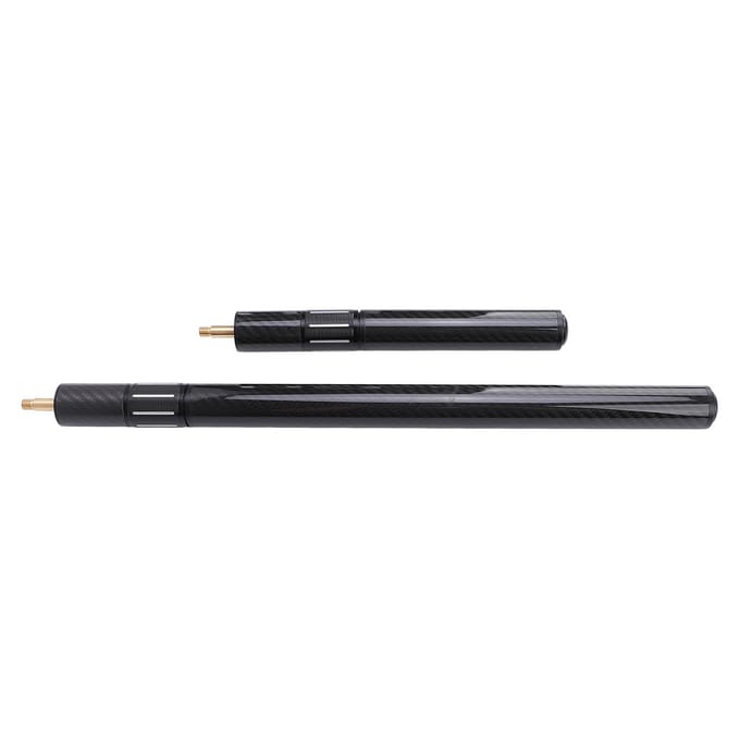 2 Stuks Poolkeu Verlengstuk 17 inch en 9 inch Koolstofvezel Aluminiumlegering Biljart Poolkeu Verlengstuk black