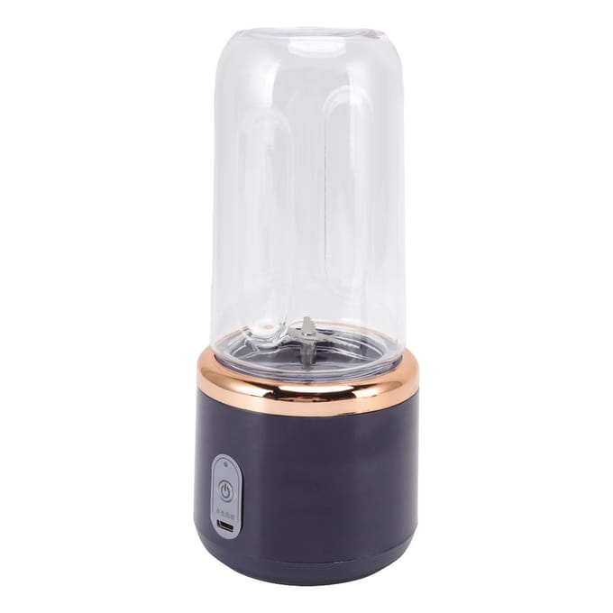 Mini Draagbare Blender 6 Messen Hoge Snelheid 300ml USB Opladen Juicer Beker voor Reizen black