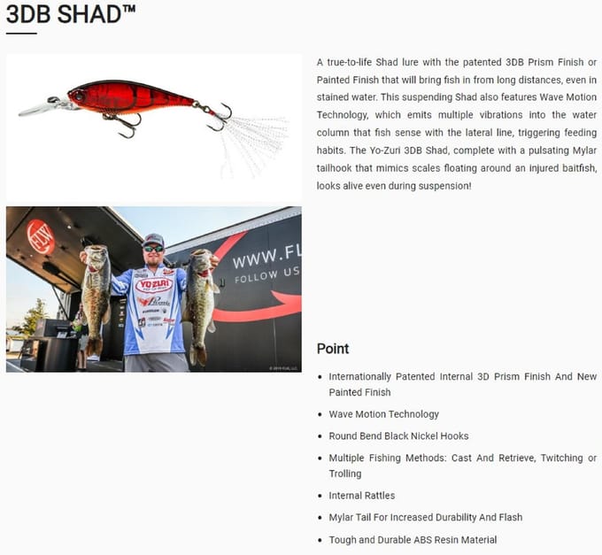 Yo Zuri Duel 3DB Shad 70 mm Suspend Lure R1104-PGBL (4727)