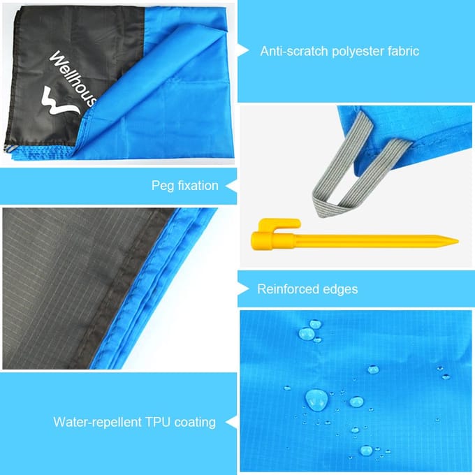 Tapis en polyester imperméable à l'eau L (2 x 2.1m) vert d’armée