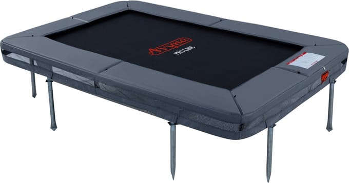 Avyna InGround Trampoline 275x190 cm – Rechthoekig – Grijs – Extra Stevige Rand – Compact formaat