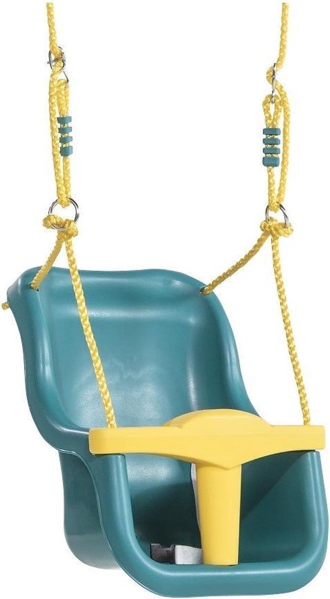 KBT baby schommelzitje Luxe turquoise/geel