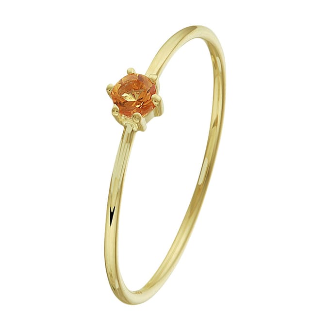 Ring Met Geboortesteen November Citrien