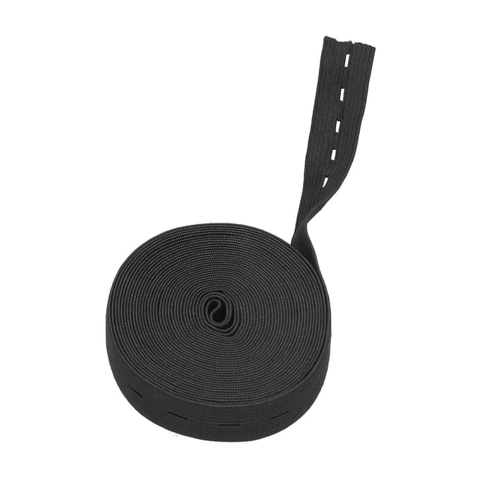 Bande Élastique à Boutonnières Portable Multipurpose Maison Bureau Pratique Outil de Fixation Élastique Noir noir