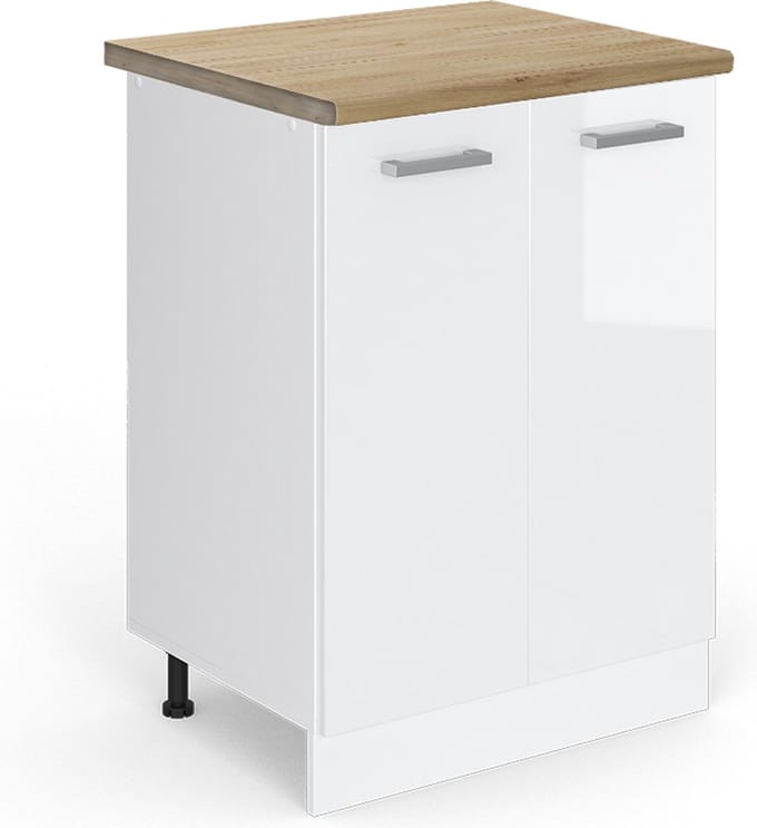 Vicco R-Line Keukenonderkast – 60 cm, WB Eik Wit Hoogglans