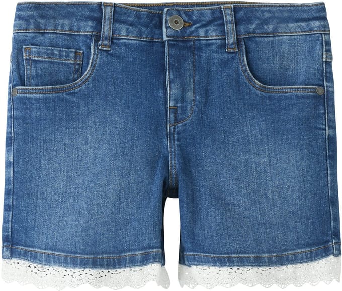 NAME IT - TKFSKY LACE SLIM DNM SHORTS TWO5002 NOOS - Meisjes - Bermuda shorts