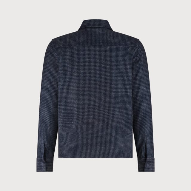 Overshirt Blue industry donkerblauw geprint