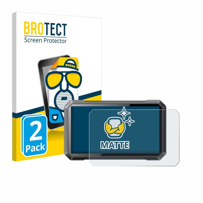 BROTECT - Screenprotector voor Ricoel Motorcycle CarPlay C7 II - Folie Beschermfolie matte 2 Stuks