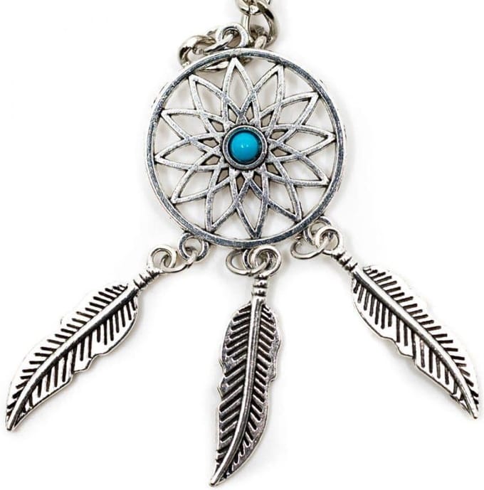 Sleutelhanger Bohemian Dromenvanger met Blauw steentje