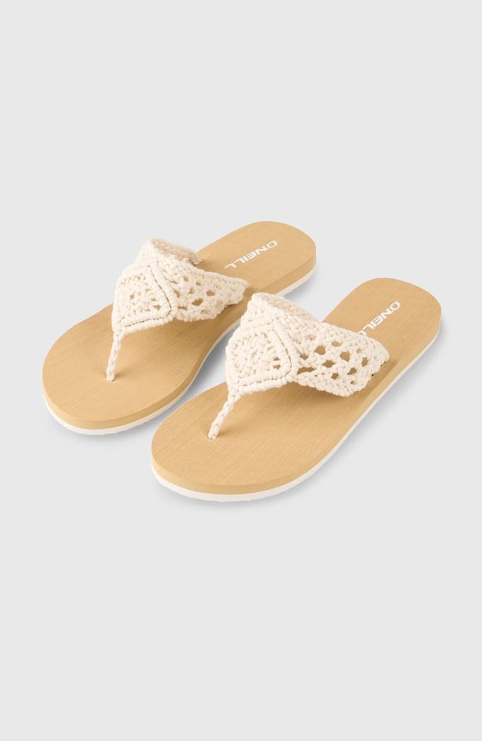 O'Neill teenslipper ditsy Crochet - Dames - Bruin/Wit - Maat 37