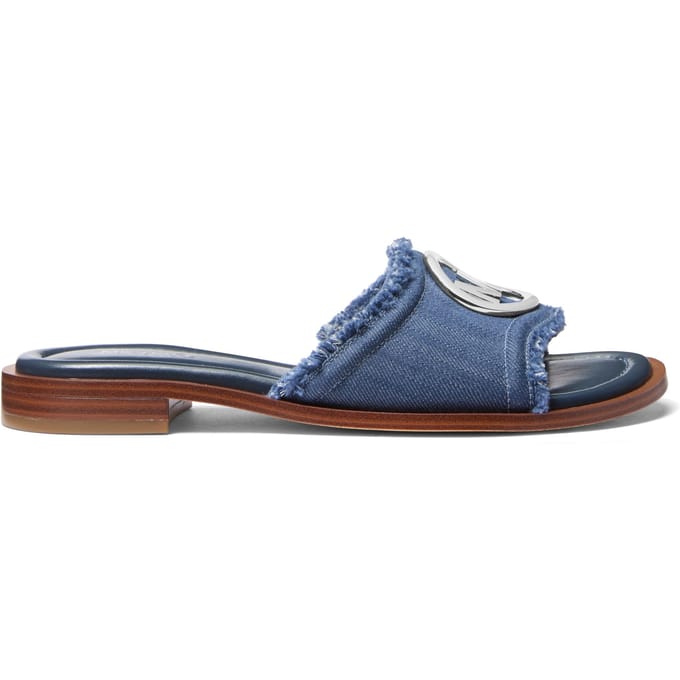 Michael Kors Hannah Flat Slide Blue Taglia: 36 | Infradito Outlet | Donna | Blu