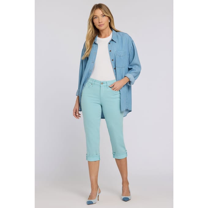 Marilyn Straight Crop Jeans In Cool Embrace® Denim