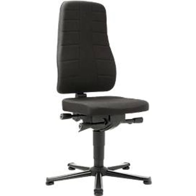 Bureaustoel All-in-One 9640, met glijder, stoffen bekleding, zwart