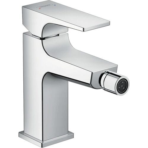 Hansgrohe Metropol single lever bidet mixer with lever handle and push-open waste 32520000