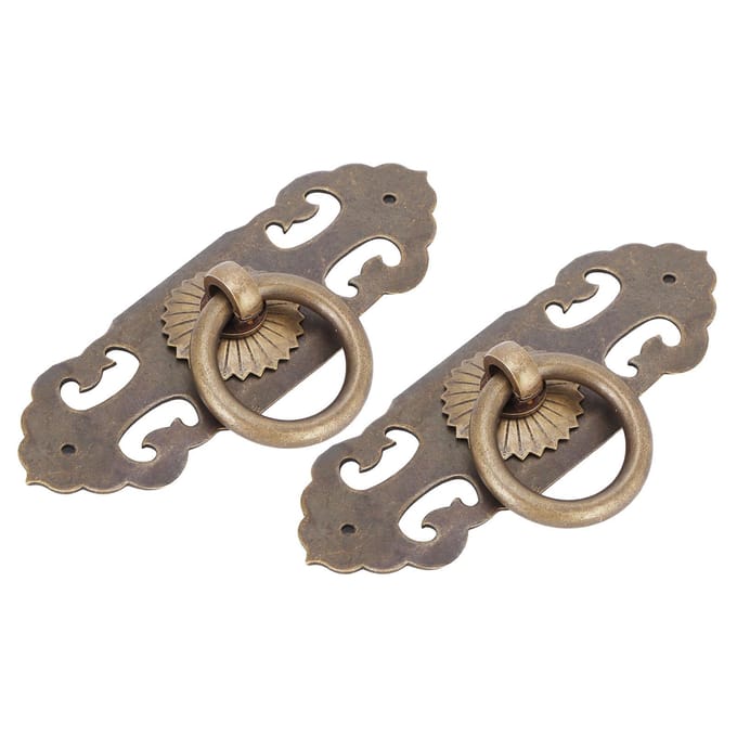 2 Sets 90mm Lade Horizontale Handgreep Koper Antiek Holle Kast Handgreep Trekker Meubelonderdelen