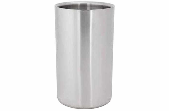 Brushed Silver Wijnkoeler D12xh18cm
