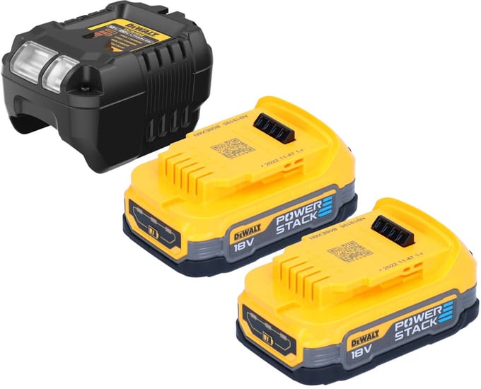 DeWalt XR Serie - Gereedschapsaccu en Lader - 1.7Ah - 18V - POWERSTACK Technologie