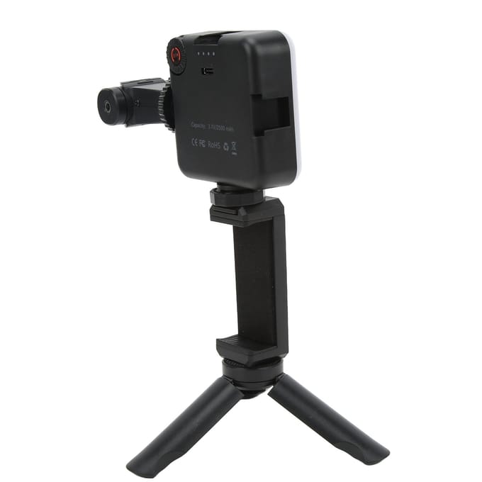 Professionele smartphone vlogsets met statief, invullicht en microfoon voor camera-opnames. black