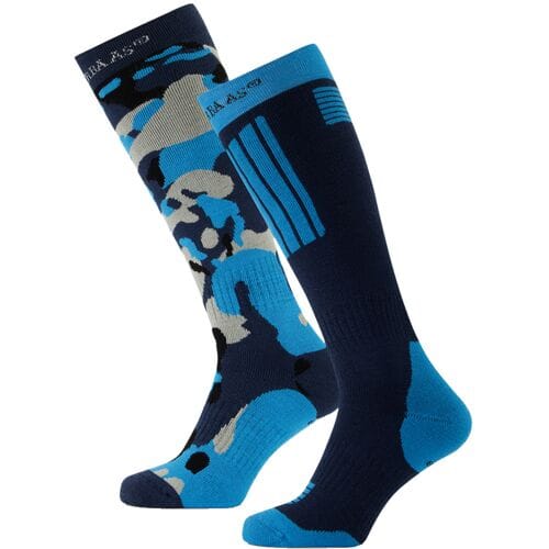 Poederbaas Skisokken 2-pack Camo Navy-43/46