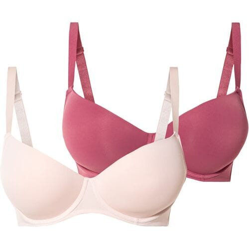 ESMARA 2 dames beugel bh's (Rood/roze, 90C)