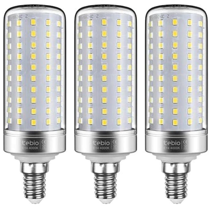 E14 LED-lampen 25 W, 4000 K neutraal wit, 2500 lm, niet dimbaar, energiezuinig, set van 3