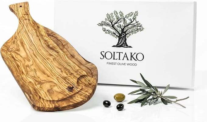 SOLTAKO serveerplank olijfhout ‘The Smokey’ 40-43 cm