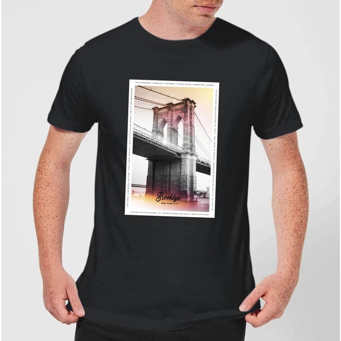 Brooklyn Bridge Men's T-Shirt - Black - M