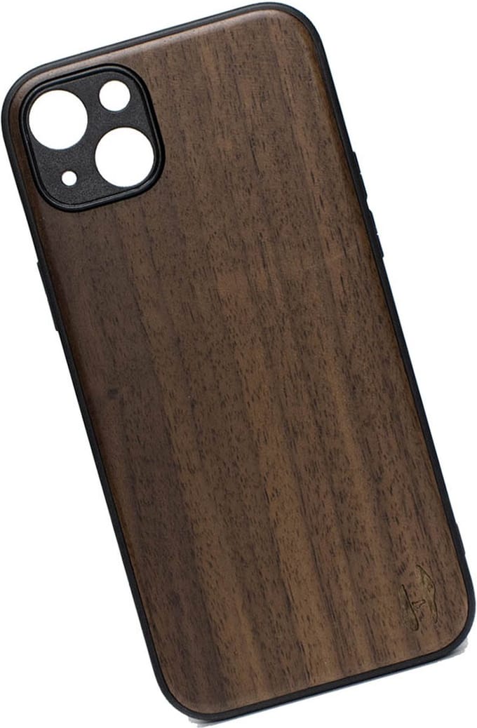 Houten hoesje iPhone 15 plus - Notenhout