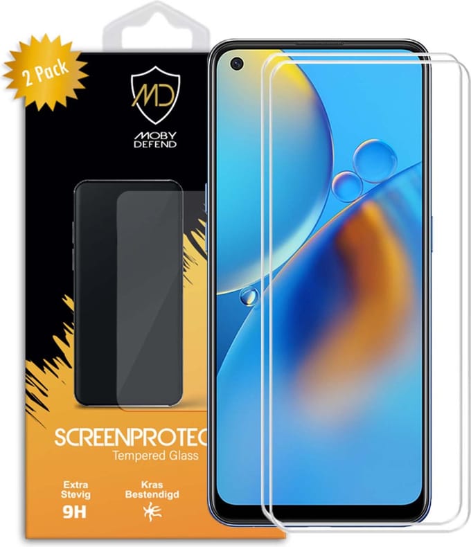 2-Pack MobyDefend Screenprotectors - Geschikt voor Oppo A74 4G - Case-Friendly Screensavers - Gehard Glas