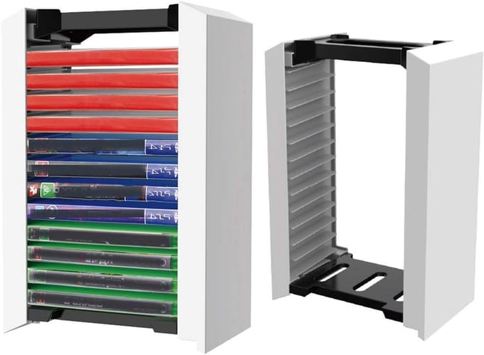 Opslagrek voor 12 Spellen, Disc Houder en Organizer voor PS5 Game Discs en Accessoires
