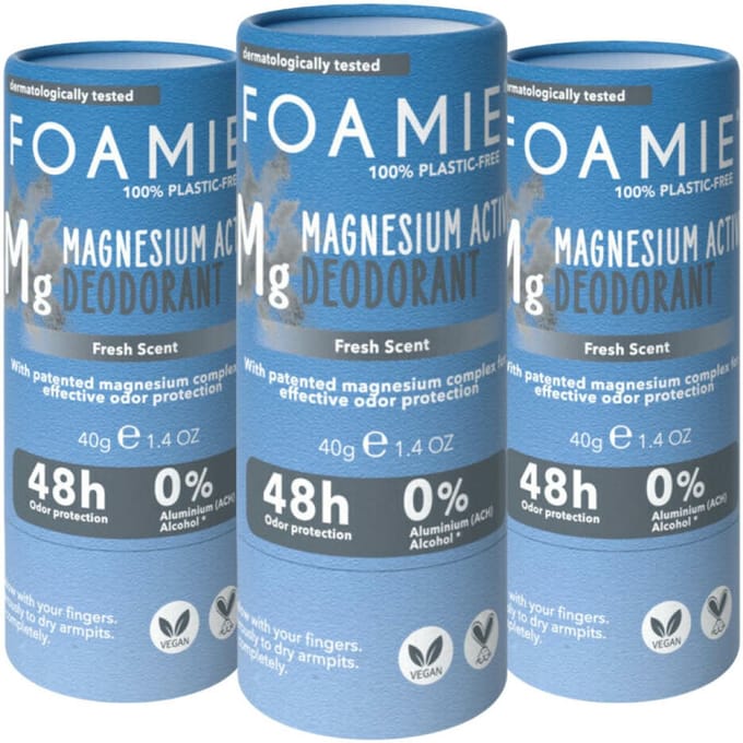 Foamie Deodorant Stick Refresh - 3 x 40 gr - Voordeelverpakking
