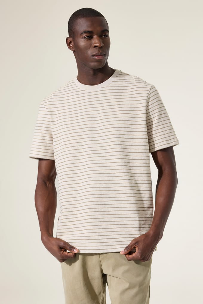 GARCIA Heren Effen T-shirt Bruin Korte mouw