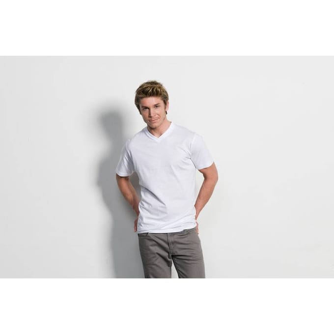 Slater 3500 - BASIC 2-pack T-shirt V-hals korte mouw wit S 100% katoen