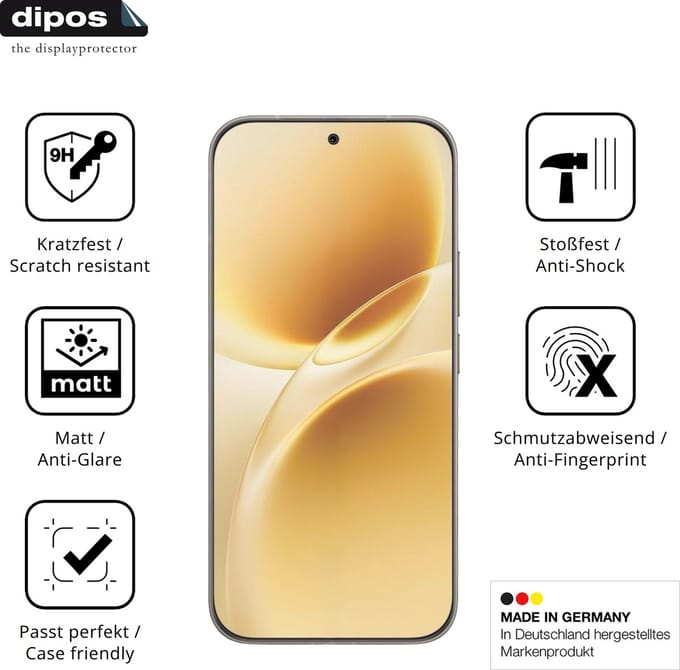 dipos – 2x Matte Pantserfolie geschikt voor Vivo V70 Elite | 9H Screenprotector