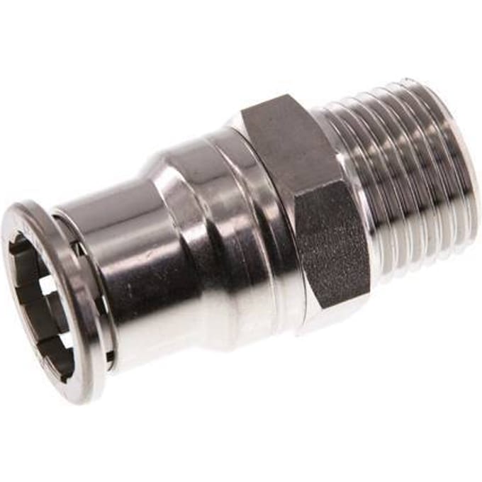 16mm x R1/2'' RVS Insteekfitting Buitendraad FKM