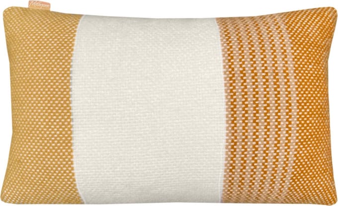 Festivity wool cushion yellow rectangle