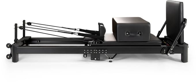 Mewave© Pilates Reformer PREMIUM – Inklapbaar & Verstelbaar – Voor Thuis & Studio – App met pilates workouts – Zwart