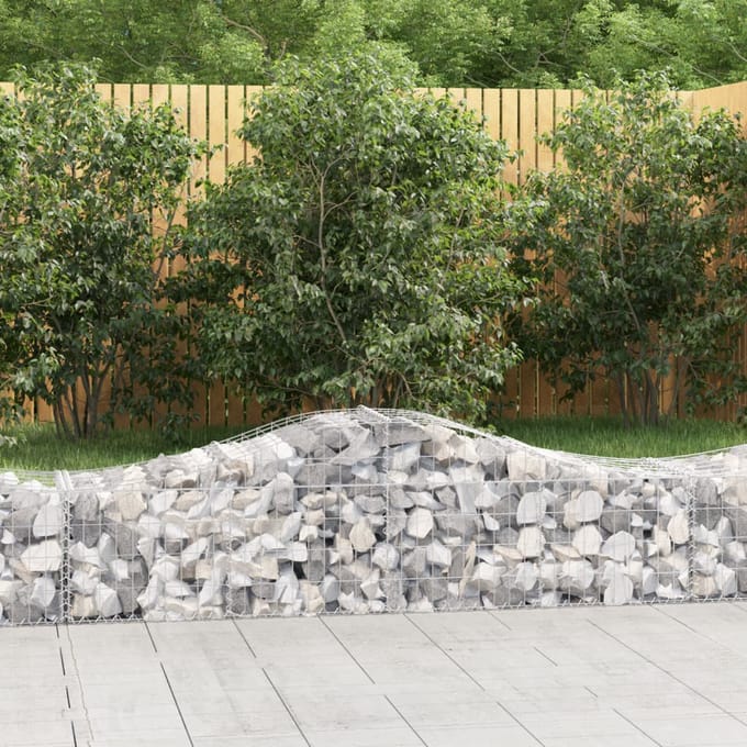 vidaXL - Schanskorven - 20 - st - gewelfd - 200x50x40/60 - cm - ijzer