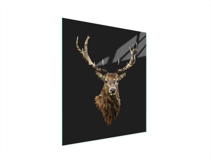 TMK ArtDeko - Snijplank - 45x52 cm - Glas - Jachtmotief