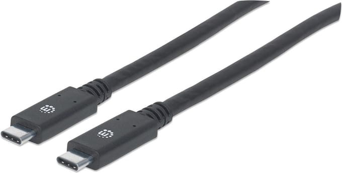 Manhattan 354905 USB-kabel USB 3.2 Gen1 USB-C stekker 2.00 m Zwart