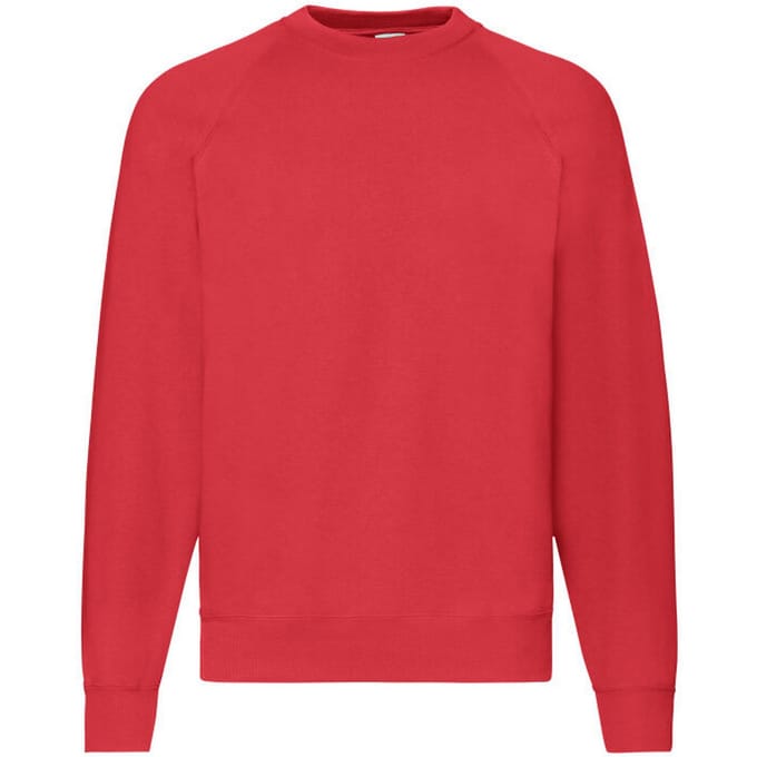 Fruit of the Loom Heren Premium Ingelegd Sweatshirt (Rood)