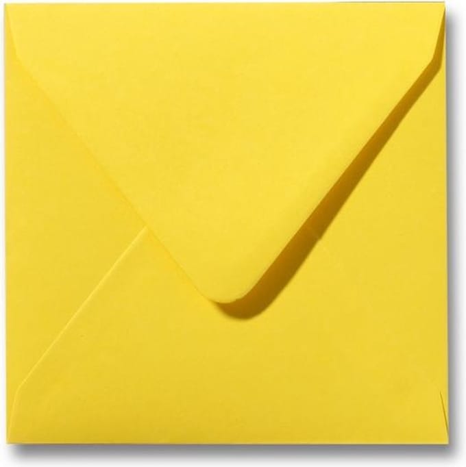 Envelop 14 x 14 cm Boterbloemgeel 60 stuks