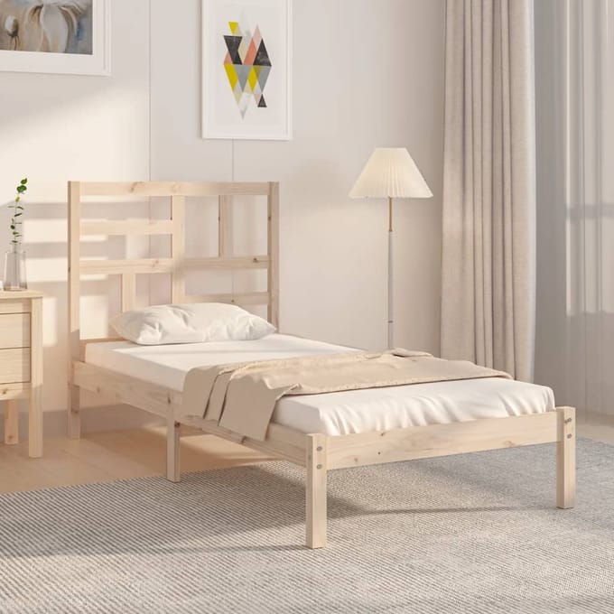vidaXL - Bedframe - massief - hout - 90x200 - cm