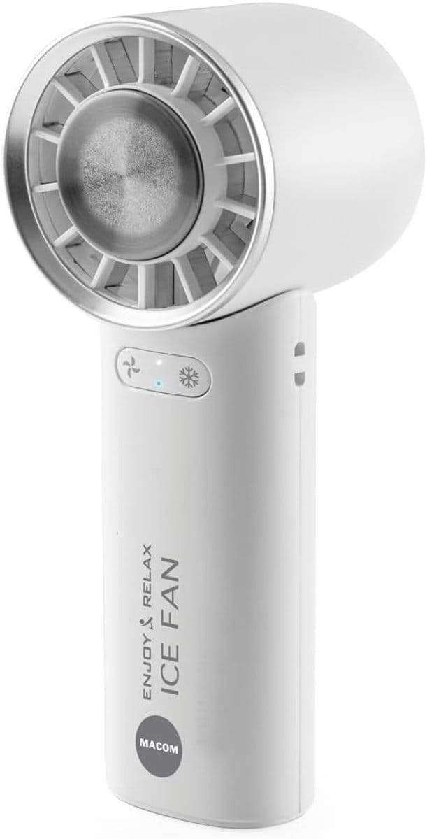 Draagbare Mini Ventilator - Persoonlijke Koeler - Persoonlijke Verkoeling - Innovatieve Koelfunctie - 5.5 x 6 x 16.2 cm - Wit