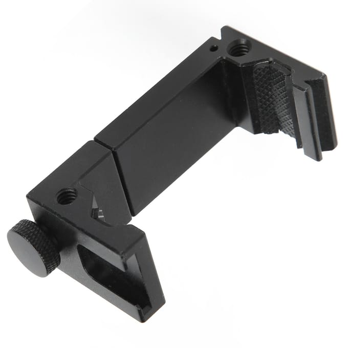 Mobiele Telefoon Statief Mount Clip Verstelbare Telefoonklem met Cold Shoe voor Invullicht black